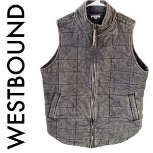 Gray Sleeveless Quilted Vest Size 2X NWT